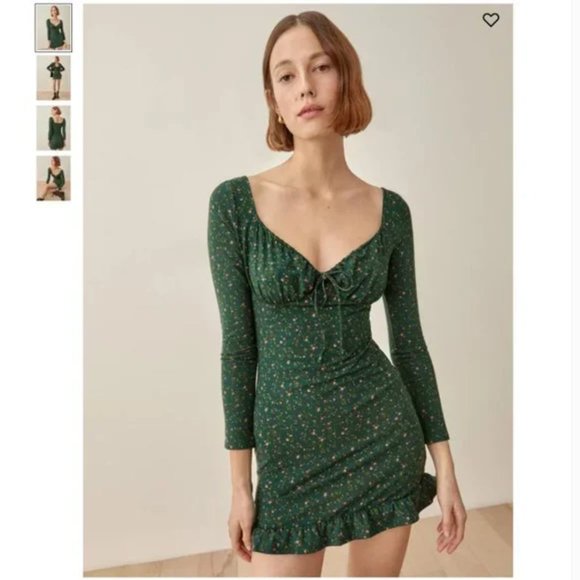 Reformation Anjeline Dress - Coriander - Picture 1 of 8